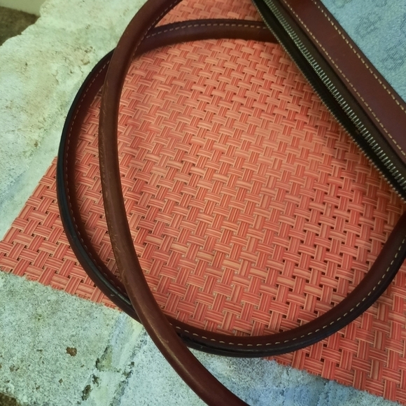 Dooney‎ & Bourke Denim Handbag with Chocolate Brown Leather Large Purse - Picture 9 of 14